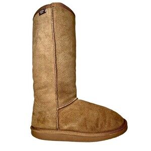 EMU Wool Bronte‎ HI Chestnut Suede Merino Wool Tall Boots Women’s Size 7W